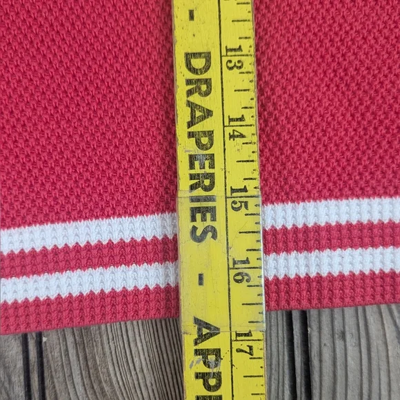 Alo Size Large Sweater Skirt In Candy Red With White Stripes Lined With Shorts - Picture 14 of 14